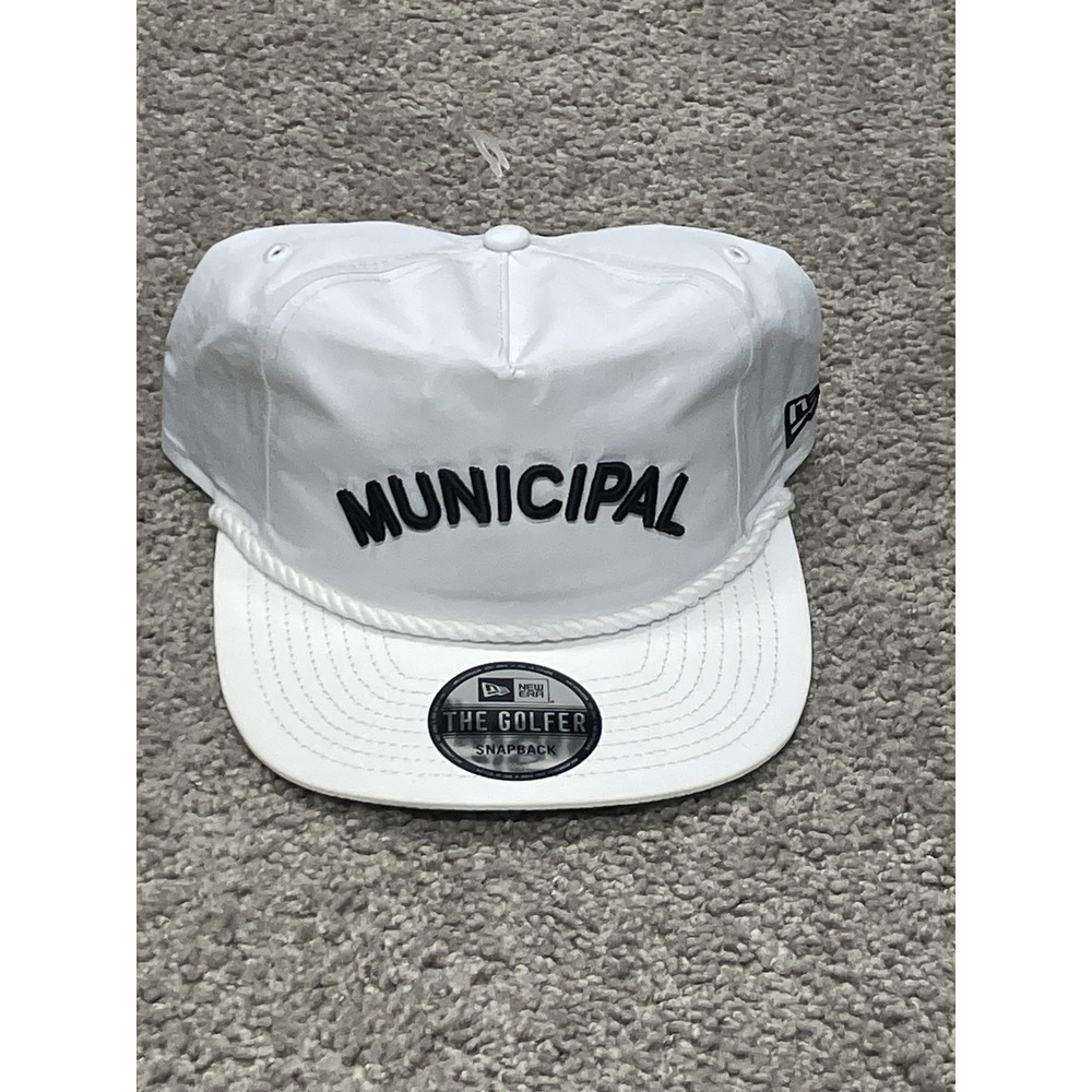 Municipal‎ Hat White Rope Black The Golfer New Era Snapback Hat NWT